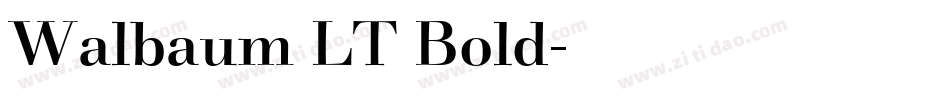 Walbaum LT Bold字体转换